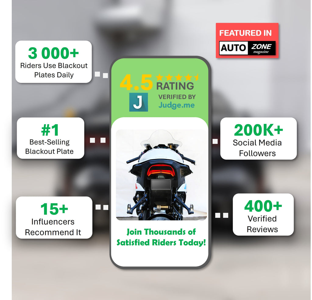 Blackout Capa de Placa - EU Universal Motorcycle (21x14.3cm)