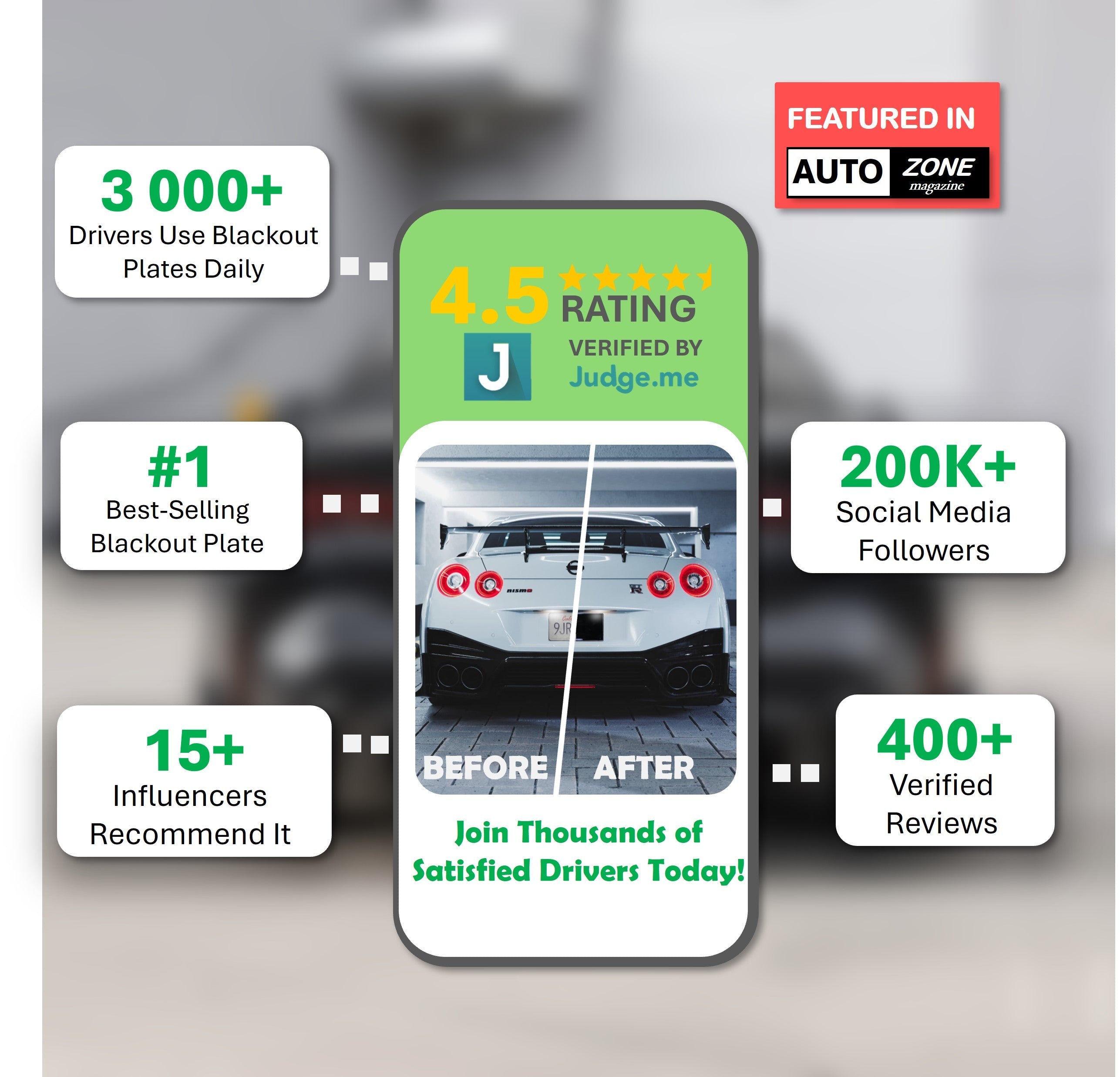 Blackout Plate Cover - European Carro (52x11cm)