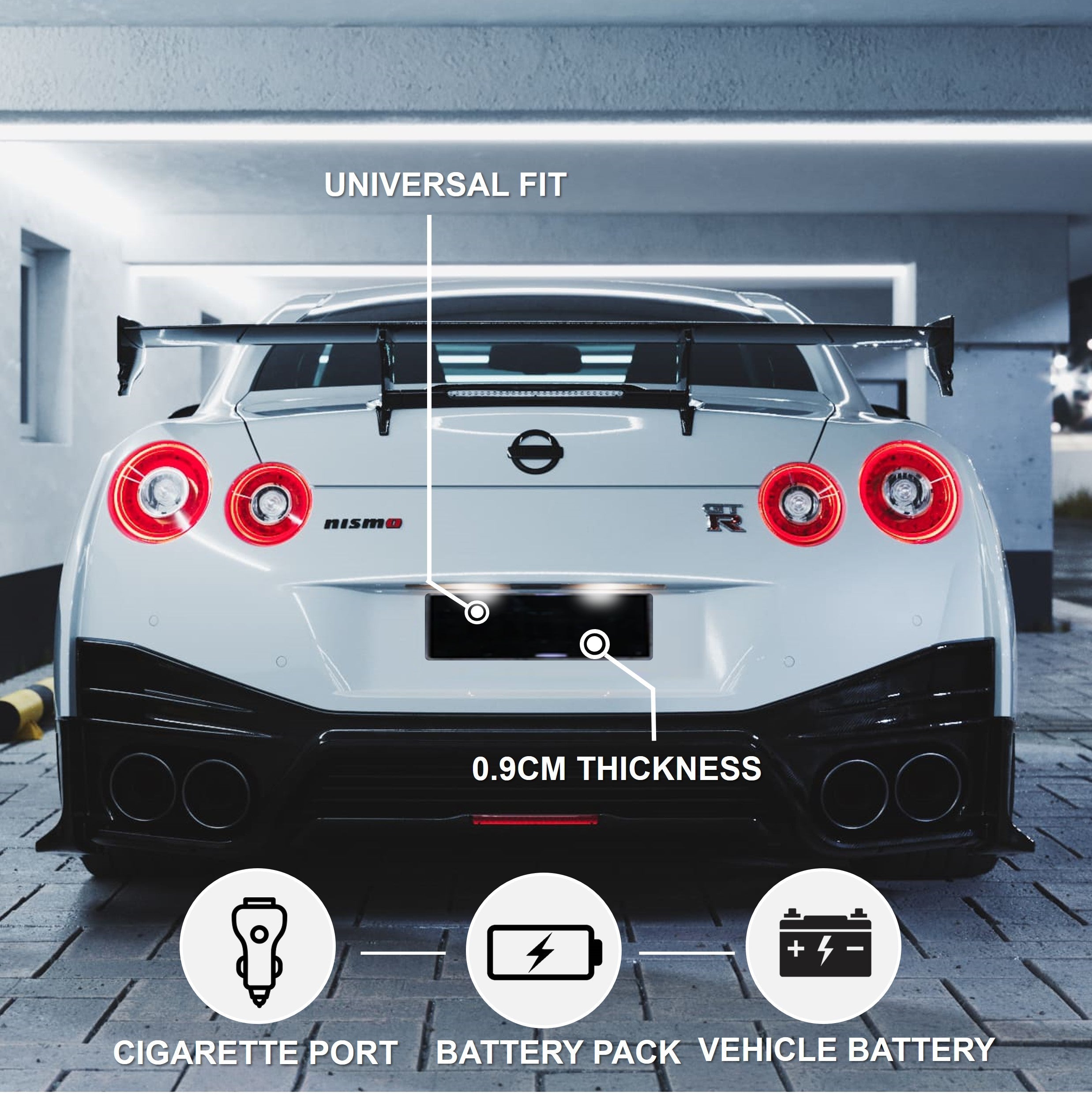 Blackout Capa de Placa - Mercosul Carro (40.5x13cm)