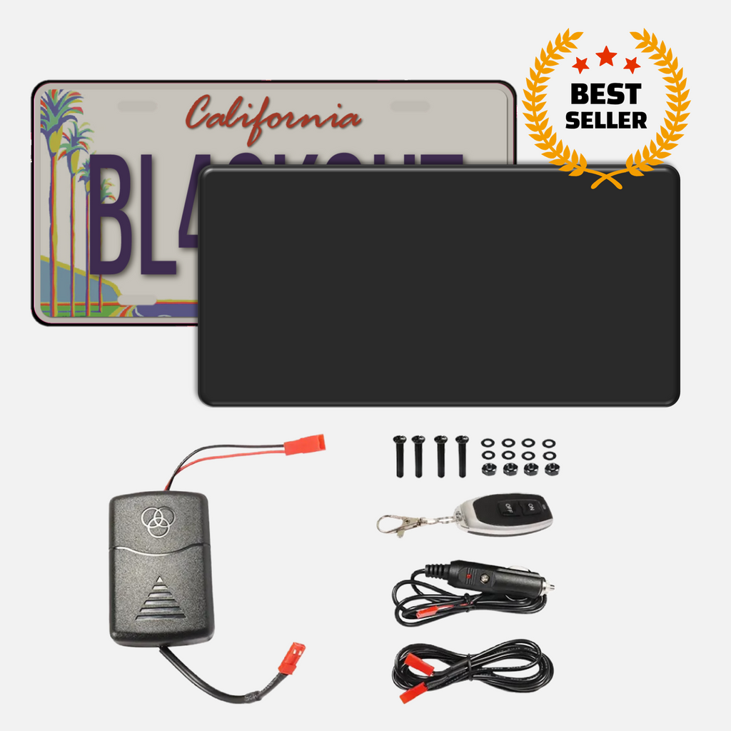 Official Blackout™ Capa de Placa - USA/Canada Carro