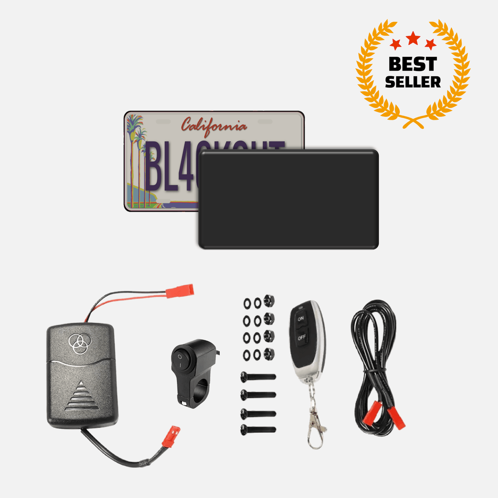 Official Blackout™ Capa de Placa - USA/Canada Motorcycle