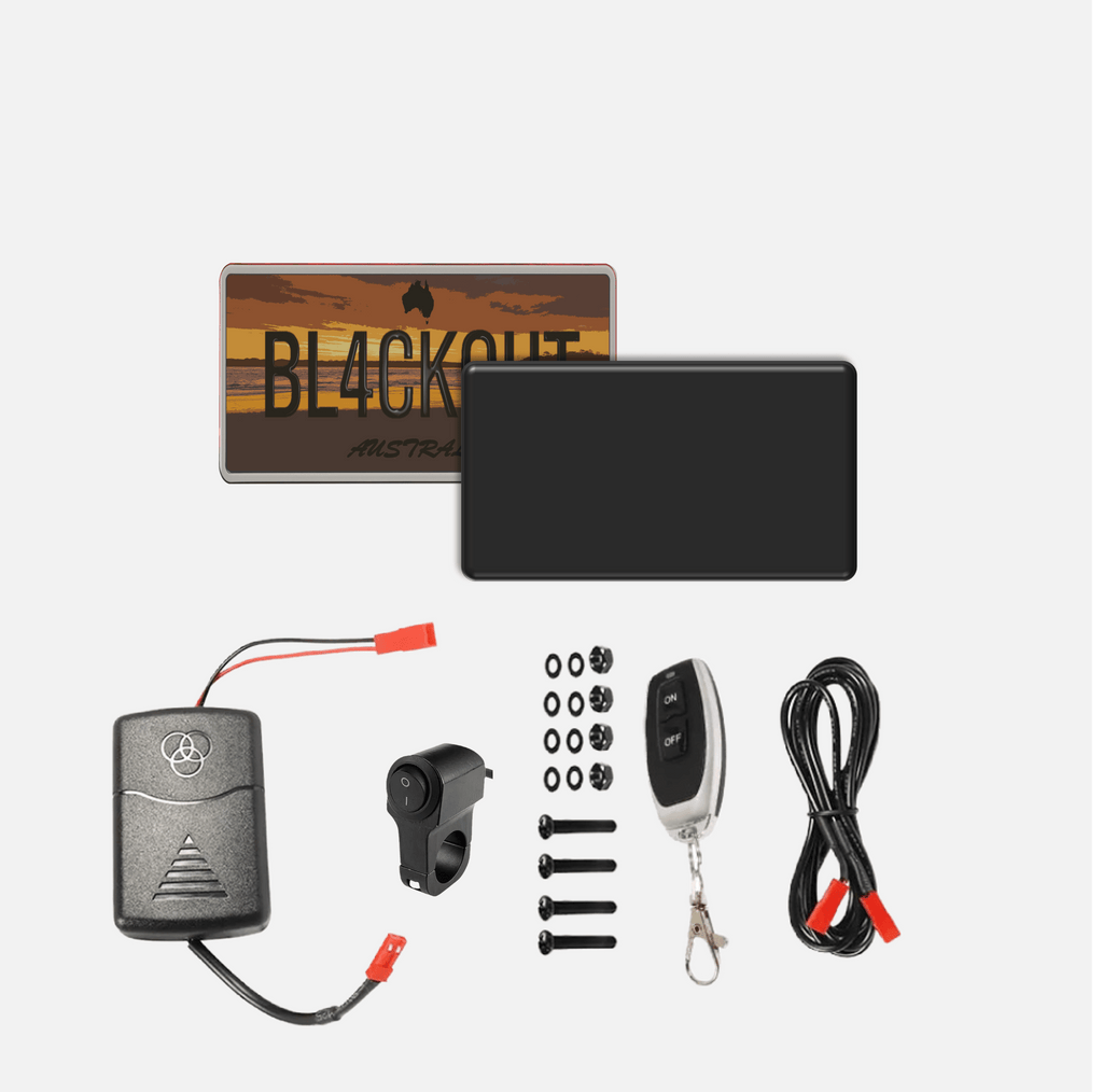 Blackout Capa de Placa - Austrália Motorcycle (18x10cm)