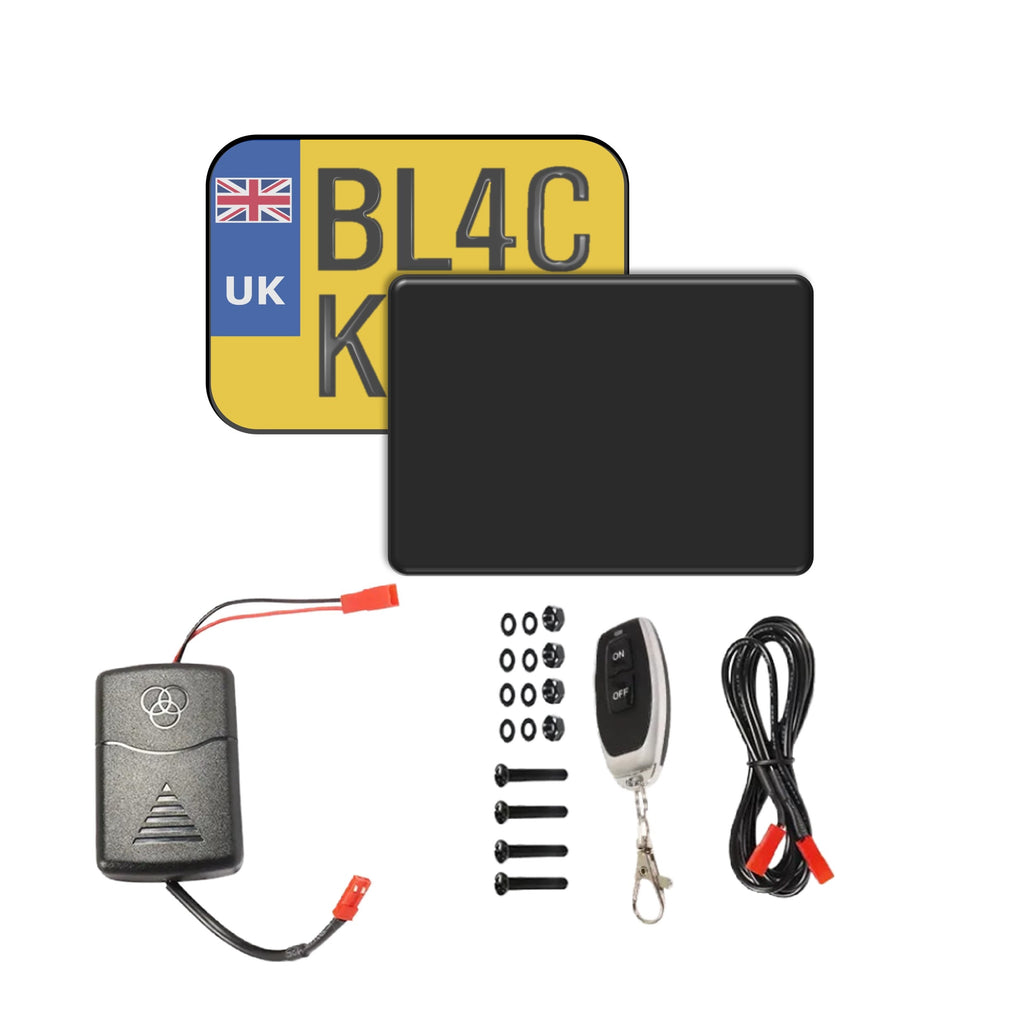 Blackout Capa de Placa - EU Standard Motorcycle (22.8x17.8cm)