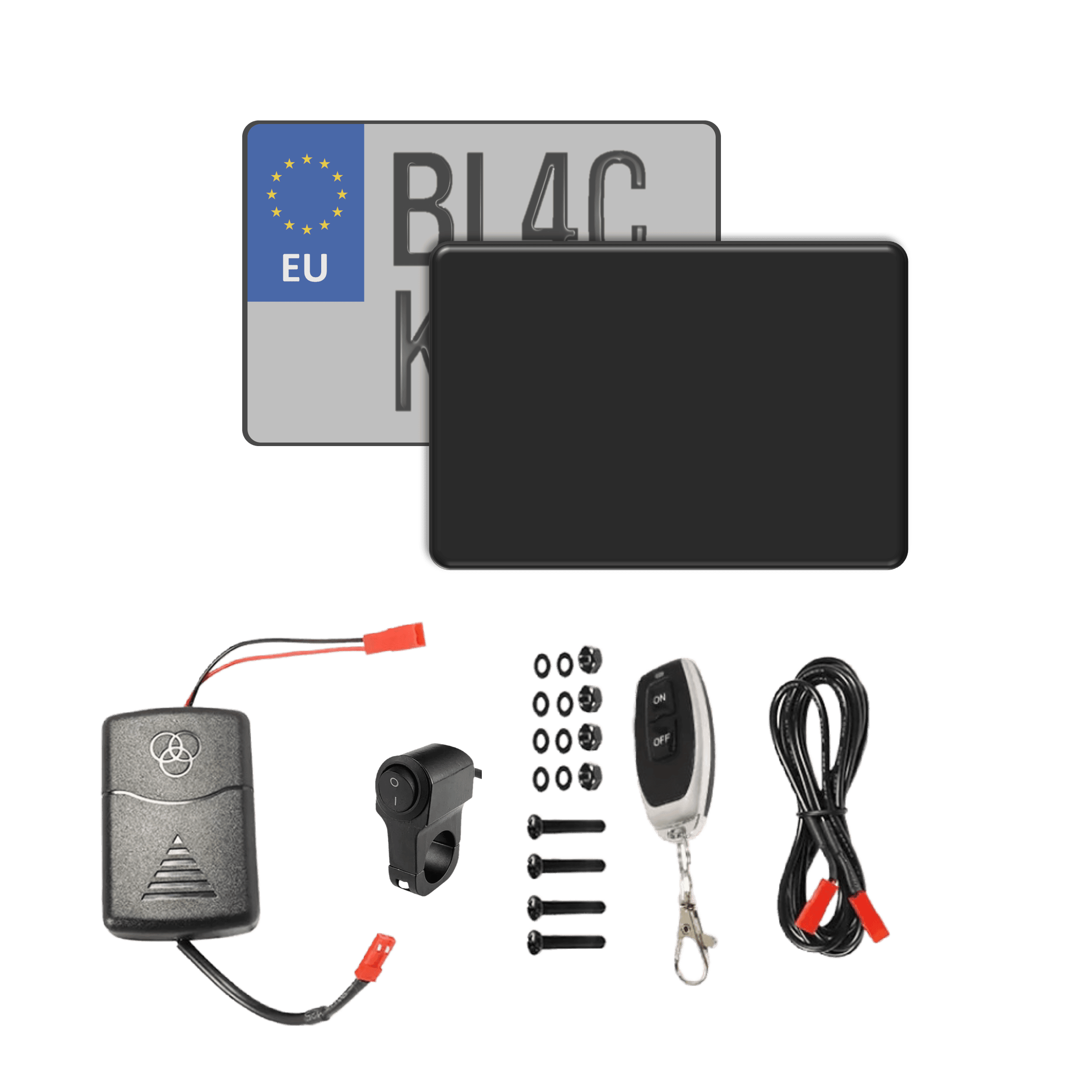 Blackout Capa de Placa - EU Universal Motorcycle (21x14.3cm)