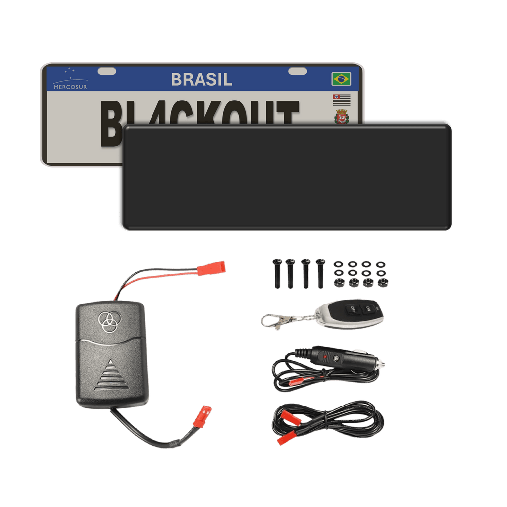 Blackout Capa de Placa - Mercosul Carro (40.5x13cm)